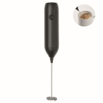 Handheld electric milk frother with matte finish, USB rechargeable black colour