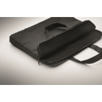 Classic laptop bag in recycled polyester, 15” black colour fifth photographic view