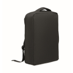 RPET backpack with marled effect and trolley support, 15” black colour tenth view