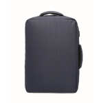 RPET backpack with marled effect and trolley support, 15” navy-blue colour tenth view