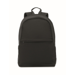 Laptop backpack in recycled materials with trolley strap, 15” black colour tenth view