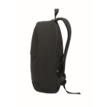 Laptop backpack in recycled materials with trolley strap, 15” black colour