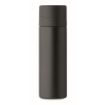 Stainless steel bottle with non-slip phone holder lid, 420ml black colour sixth view