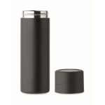 Stainless steel bottle with non-slip phone holder lid, 420ml black colour eighth view