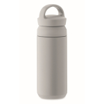 Small leak-proof stainless steel thermal bottle with handle, 320ml grey colour