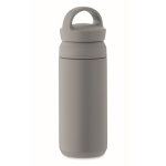 Small leak-proof stainless steel thermal bottle with handle, 320ml dark grey colour