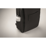 RPET backpack with laptop and tablet compartments, 10” and 15” black colour fifth photographic view