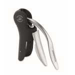 Semi-automatic corkscrew with rubber finish black colour main view