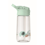 Children's Tritan bottle with straw and leak-proof lid, 450ml mint green colour sixth view