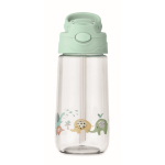 Children's Tritan bottle with straw and leak-proof lid, 450ml mint green colour eighth view