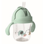 Tritan baby cup with straw and dual handles, 250ml mint green colour third view