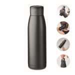 Recycled stainless steel bottle with temperature change feature, 400ml black colour