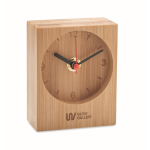 Analogue watch made entirely of bamboo wood colour main view