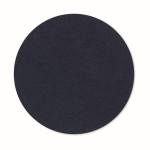 Circular coaster made from recycled felt blue colour