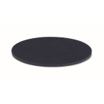 Circular coaster made from recycled felt blue colour second view