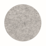 Circular coaster made from recycled felt grey colour second view