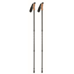 Adjustable Nordic walking poles with cork grips black colour second view