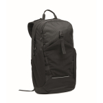 Water-resistant backpack with reflective band, 15” black colour