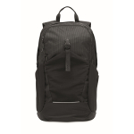 Water-resistant backpack with reflective band, 15” black colour