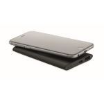 Wireless charging power bank in recycled aluminium, 5,000 mAh black colour second view