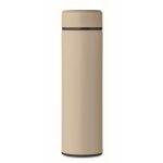 Recycled stainless steel thermal bottle, 420ml capacity beige colour fifth view