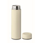 Recycled stainless steel thermal bottle, 420ml capacity off white colour fourth view