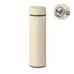 Recycled stainless steel thermal bottle, 420ml capacity off white colour fifth view