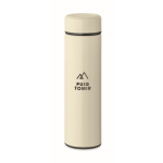 Recycled stainless steel thermal bottle, 420ml capacity off white colour main view