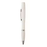 Pen with built-in earphone cleaning kit, blue ink white colour sixth view