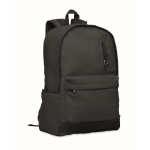 Recycled cotton laptop backpack in classic colours, 15” black colour