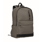 Recycled cotton laptop backpack in classic colours, 15” dark grey colour