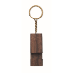 Walnut wood keyring with mobile phone stand function wood colour fourth view