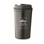 Leak-proof double-wall stainless steel tumbler, 450ml black colour main view