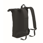 Recycled cotton roll-top laptop backpack, 15” black colour second view