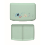 Recycled PP lunch box with click closure, 700ml mint green colour fifth view