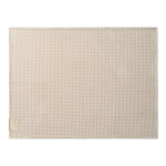 Super-soft RPET blanket with patch beige colour first view