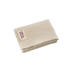 Super-soft RPET blanket with patch beige colour image with logo