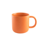 Ceramic coffee mug with matte finish and rustic effect, 90ml orange colour first view