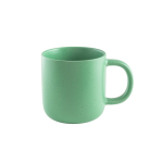 Ceramic coffee mug with matte finish and rustic effect, 90ml light-green colour first view