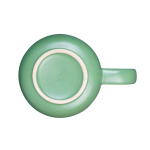 Ceramic coffee mug with matte finish and rustic effect, 90ml light-green colour third view