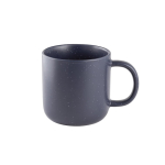 Ceramic coffee mug with matte finish and rustic effect, 90ml navy-blue colour first view