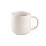 Ceramic coffee mug with matte finish and rustic effect, 90ml off white colour first view