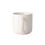 Ceramic coffee mug with matte finish and rustic effect, 90ml off white colour second view