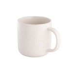 Ceramic coffee mug with matte finish and rustic effect, 90ml off white colour