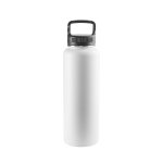 90% recycled stainless steel bottle with double wall, 1.2L white colour