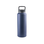 90% recycled stainless steel bottle with double wall, 1.2L navy-blue colour first view