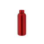 90% recycled stainless steel bottle with matte finish, 550ml red colour