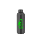 90% recycled stainless steel bottle with matte finish, 550ml titanium colour image with logo