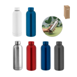 90% recycled stainless steel bottle with matte finish, 550ml in box