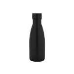 Leak-proof recycled stainless steel thermal bottle, 400ml black colour